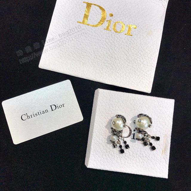 DIOR飾品 迪奧古銅黑鑽耳釘 耳環  zgbq1086